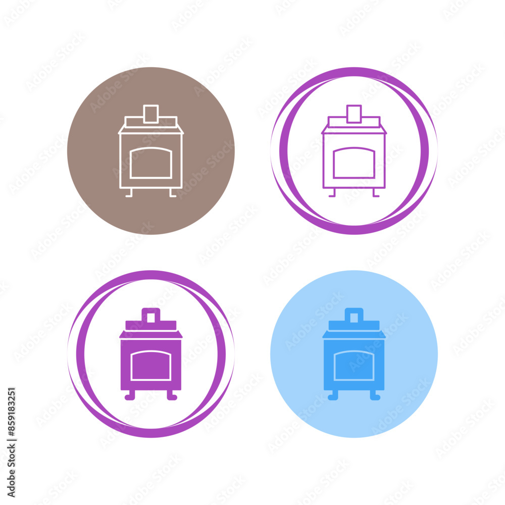 Coal Furnace Vector Icon Coal Furnace Vector Icon
