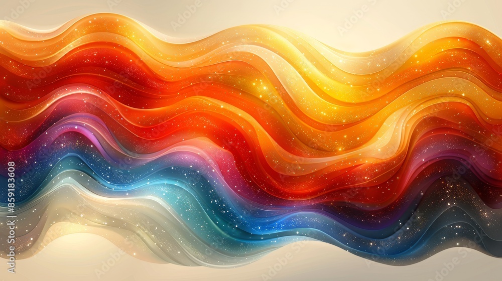 Vibrant Wavy Abstract Art in Golden Hues With Speckled Texture Vibrant Wavy Abstract Art in Golden Hues With Speckled Texture