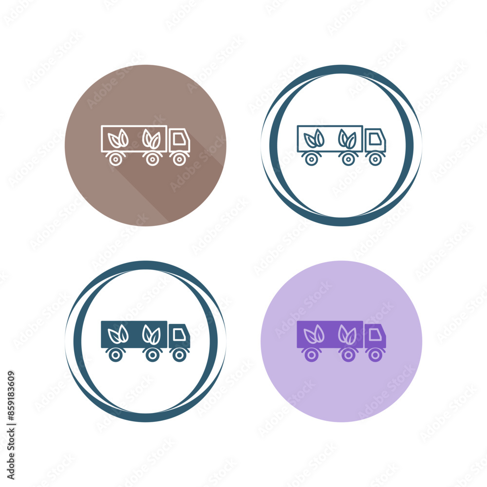 Eco friendly Truck Vector Icon Eco friendly Truck Vector Icon