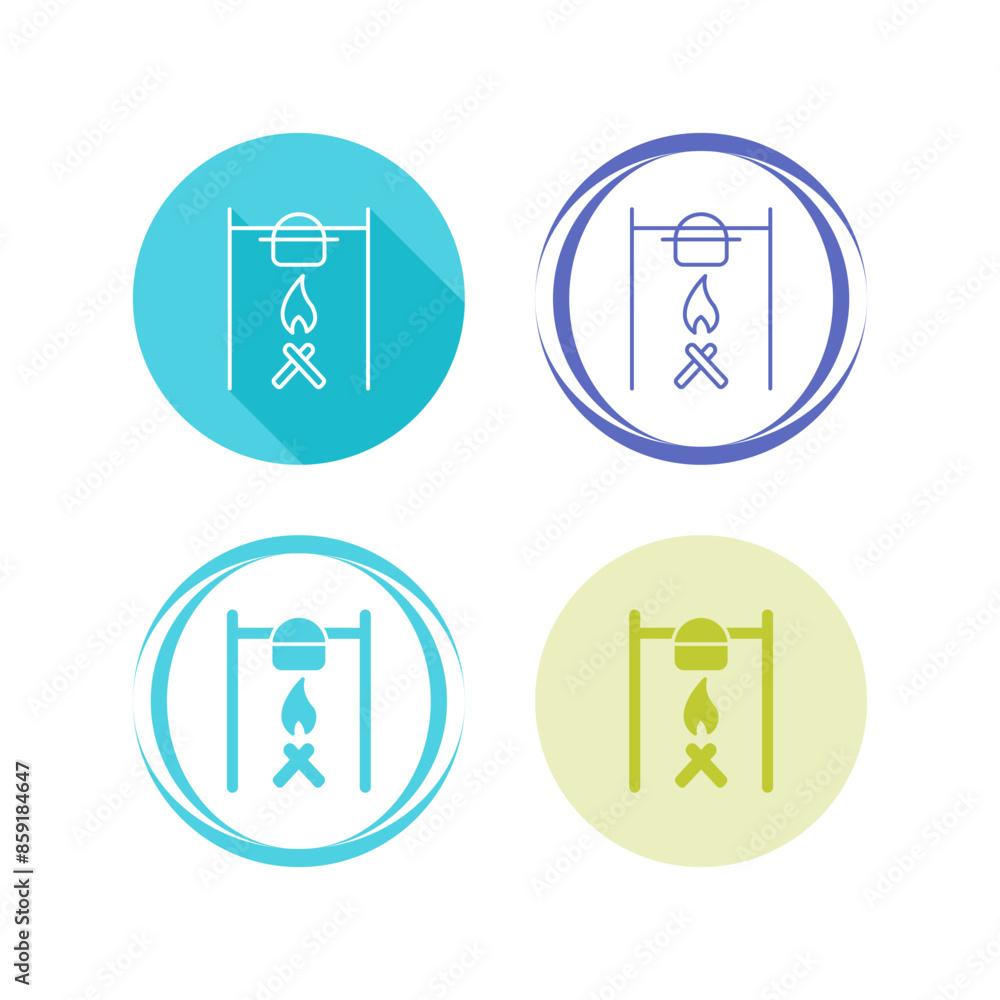 Camp Fire Vector Icon Camp Fire Vector Icon