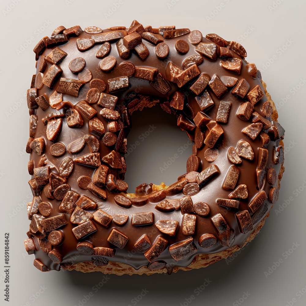 Chocolate Glazed Donut With Chocolate Sprinkles Chocolate Glazed Donut With Chocolate Sprinkles