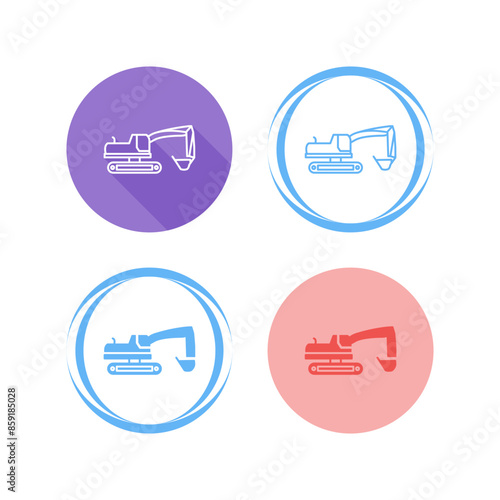 Excavator Vector Icon