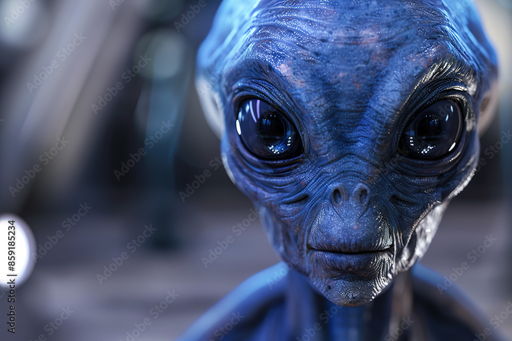 Captivating close-up of an alien head with large eyes, detailed textures, and a shallow depth of field. Perfect for sci-fi and extraterrestrial themes. Captivating close-up of an alien head with large eyes, detailed textures, and a shallow depth of field. Perfect for sci-fi and extraterrestrial themes.