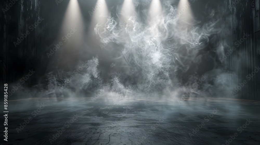 Abstract technology background, Empty dark cement floor, studio room with smoke floating up the interior texture, wall background, spotlights, laser light, digital future technology concept. Abstract technology background, Empty dark cement floor, studio room with smoke floating up the interior texture, wall background, spotlights, laser light, digital future technology concept.