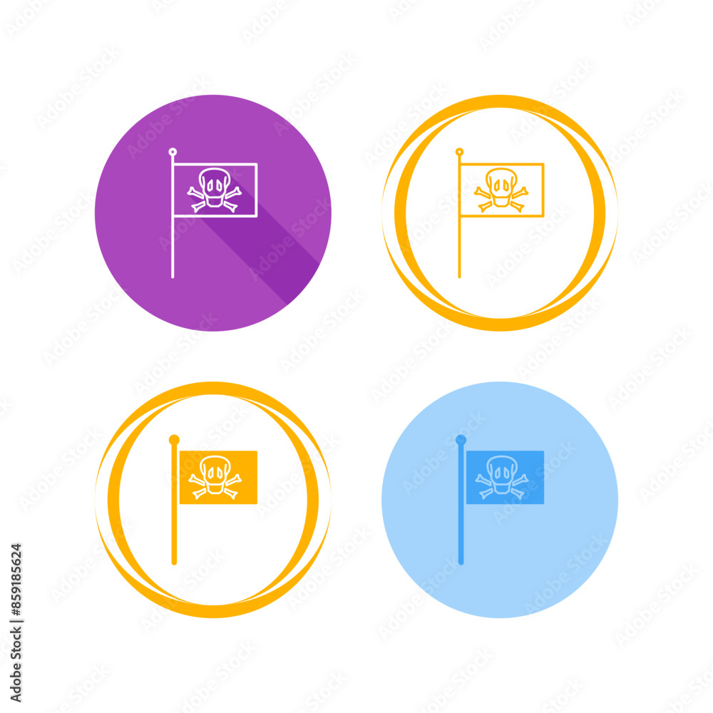 PIrate Flag Vector Icon PIrate Flag Vector Icon