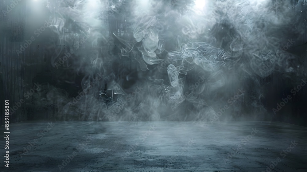 Abstract technology background, Empty dark cement floor, studio room with smoke floating up the interior texture, wall background, spotlights, laser light, digital future technology concept. Abstract technology background, Empty dark cement floor, studio room with smoke floating up the interior texture, wall background, spotlights, laser light, digital future technology concept.