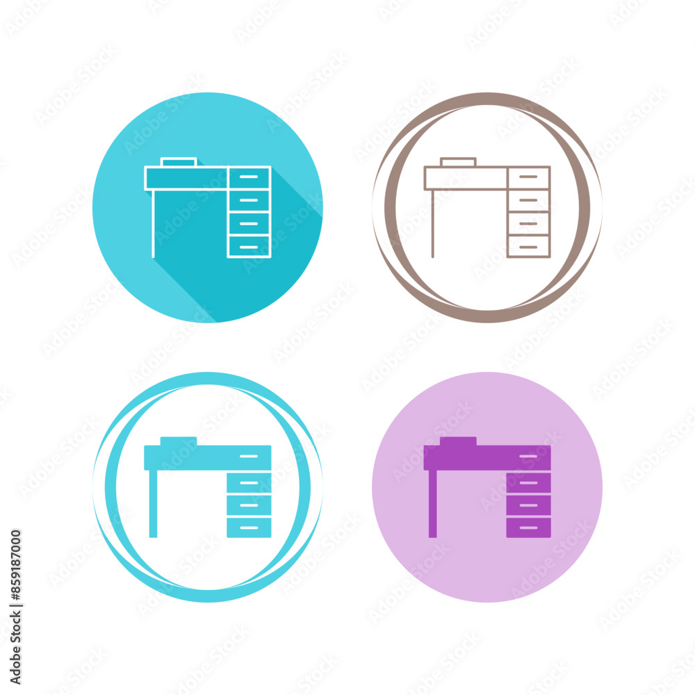 Desk Vector Icon Desk Vector Icon