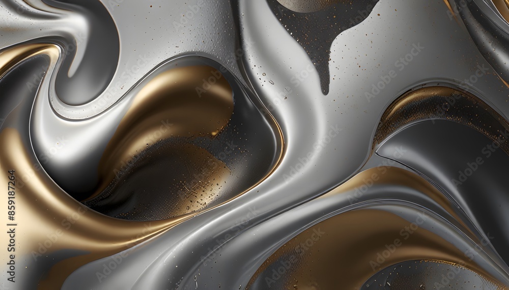 Abstract Metallic Background - Generative AI Abstract Metallic Background - Generative AI