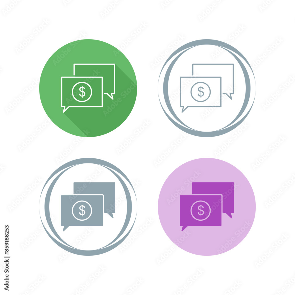 Money Talk Vector Icon Money Talk Vector Icon
