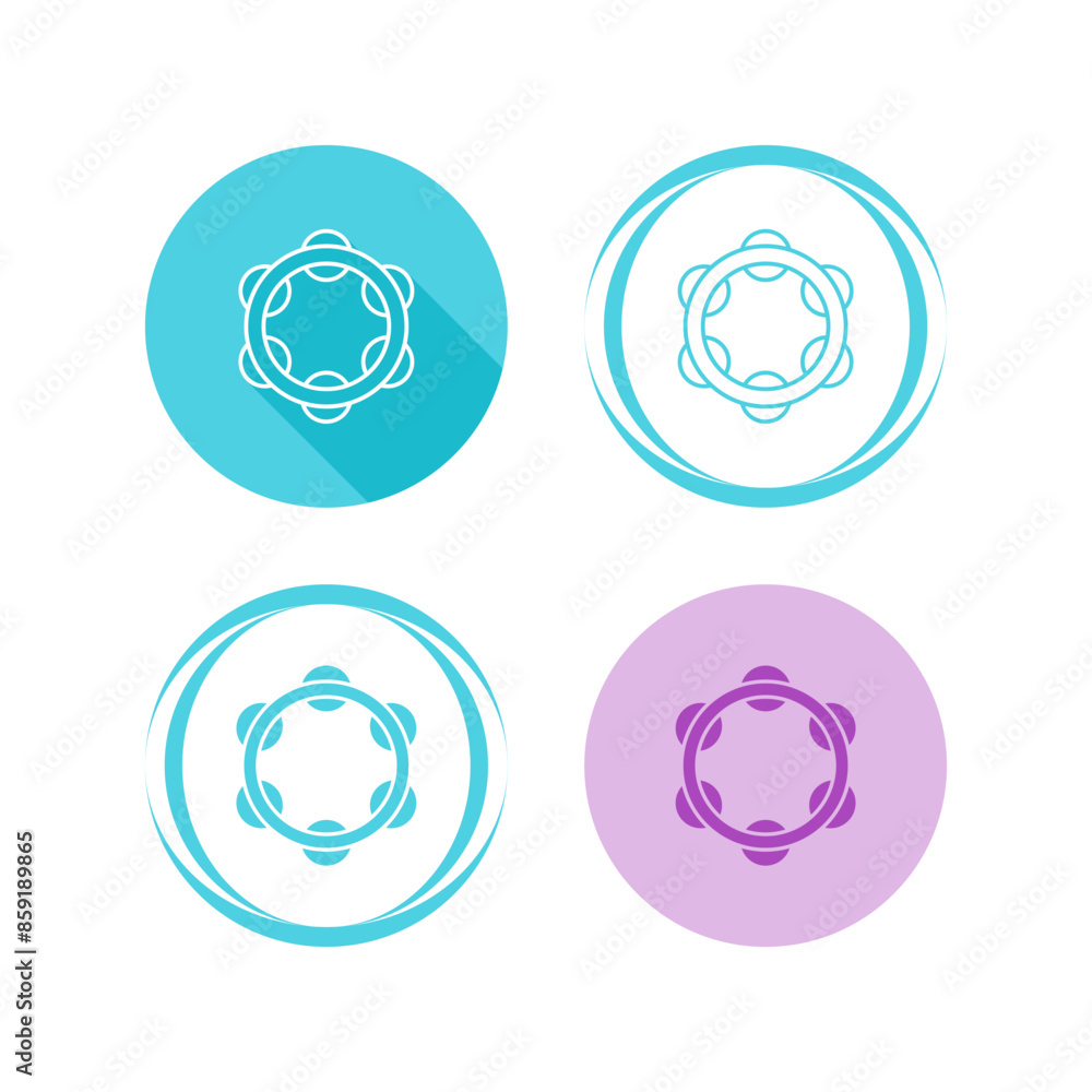 Tambourine Vector Icon Tambourine Vector Icon