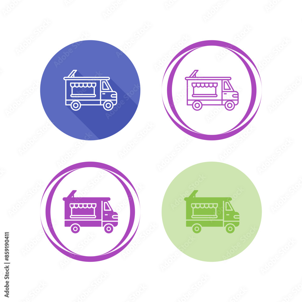 Bakery Truck Vector Icon