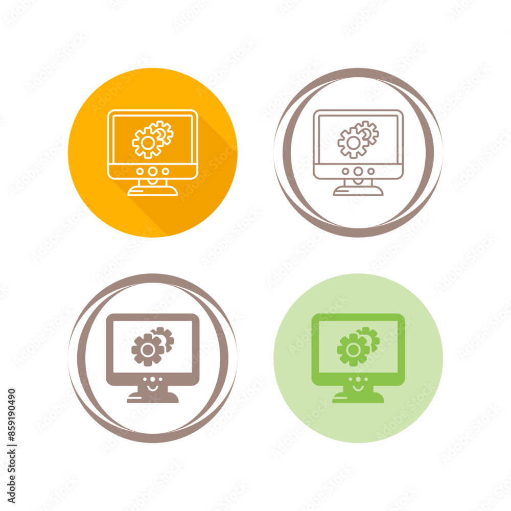 Settings Lcd Vector Icon Settings Lcd Vector Icon