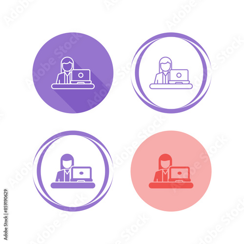 Telecommuting Vector Icon