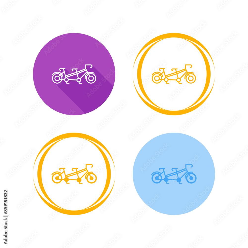 Fototapeta premium Tandem Vector Icon
