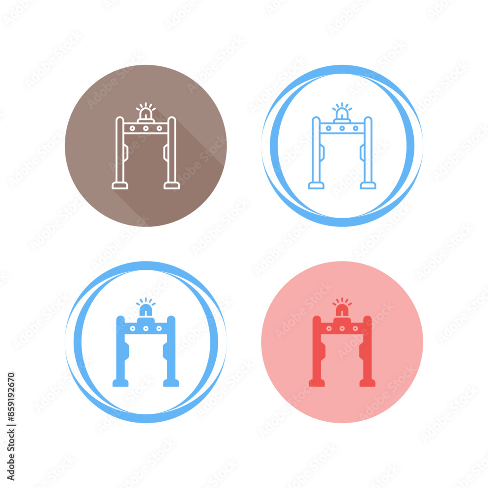 Metal Detector Vector Icon Metal Detector Vector Icon