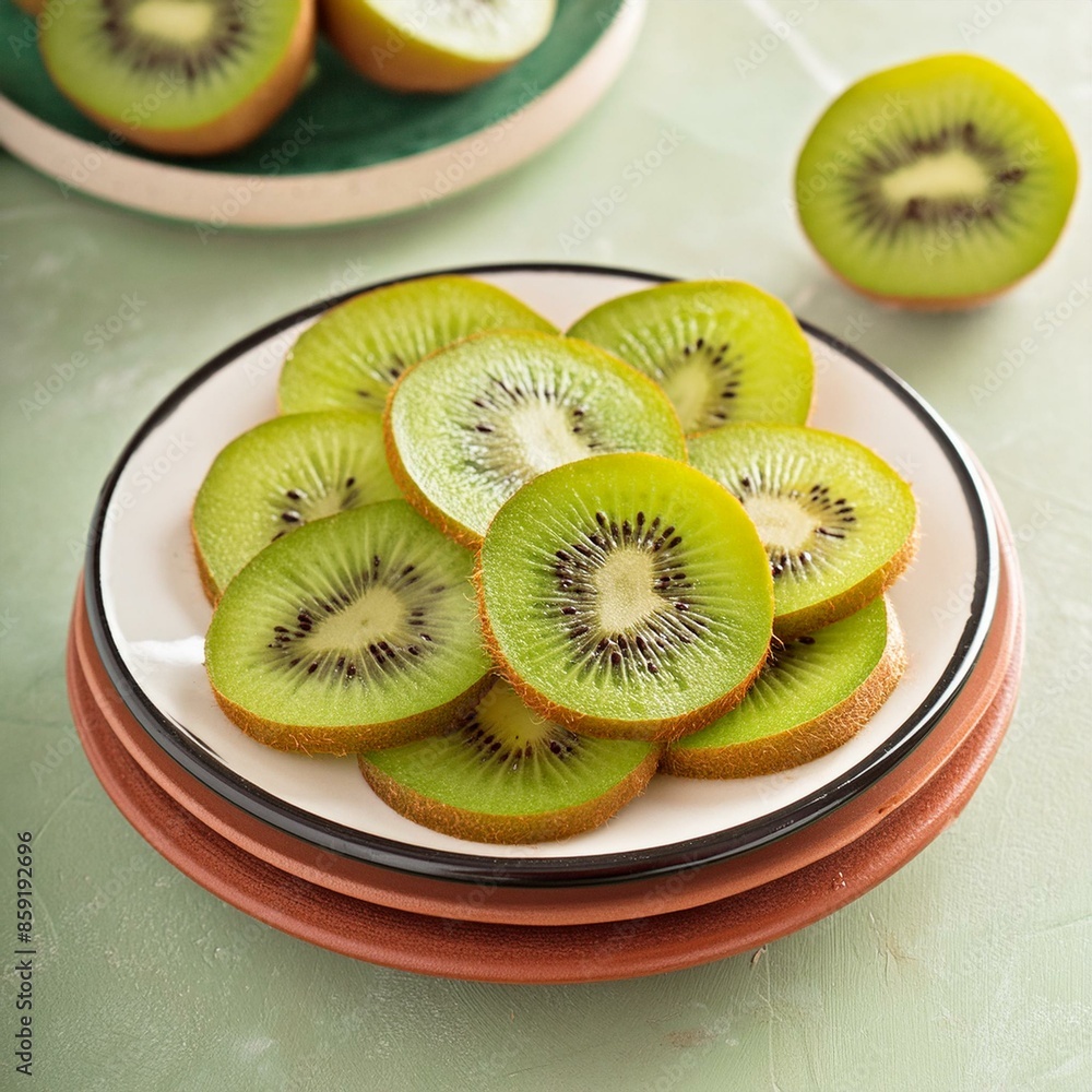 sliced Kiwi fruit sliced Kiwi fruit