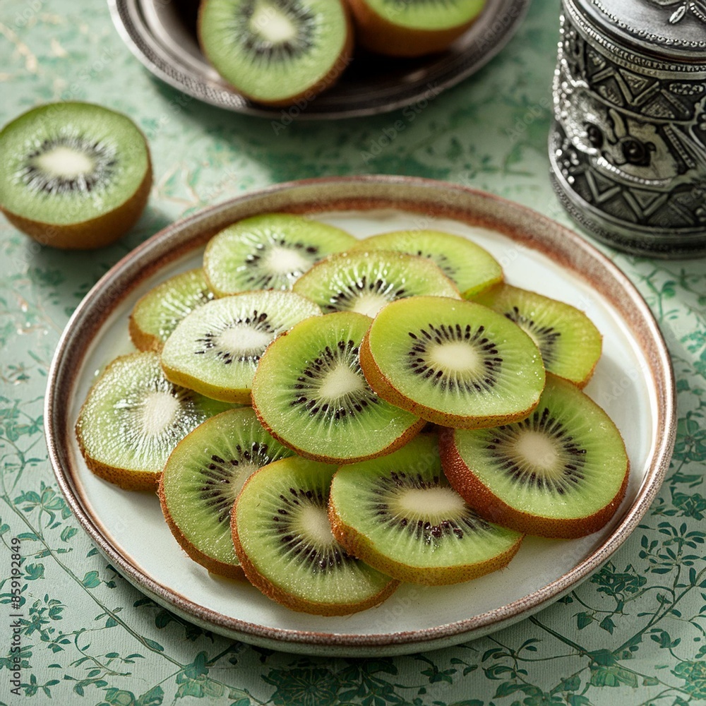 sliced Kiwi fruit sliced Kiwi fruit