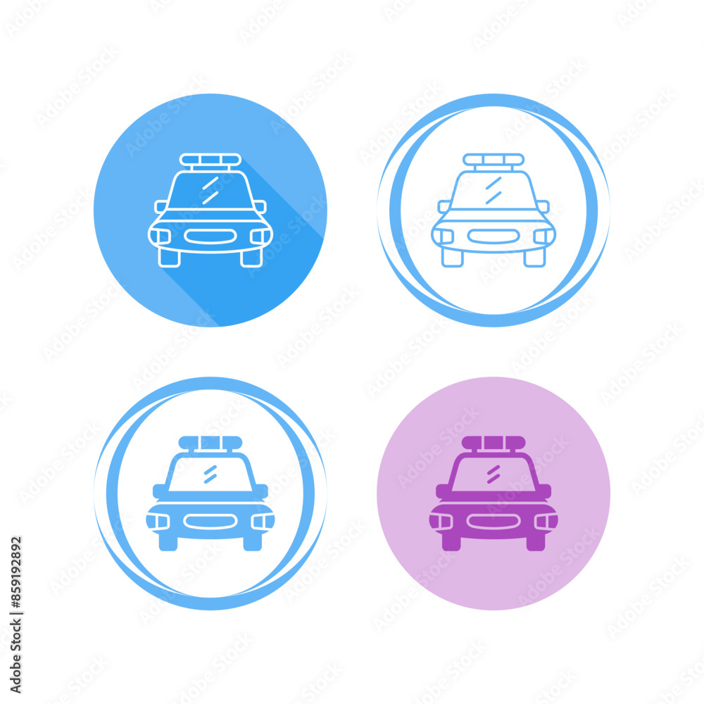 Police Car Vector Icon Police Car Vector Icon