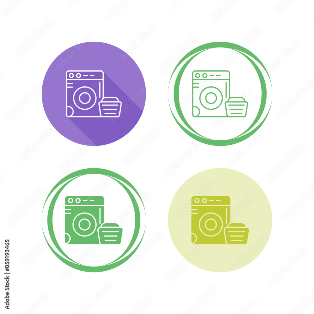 Washing Machine Vector Icon Washing Machine Vector Icon