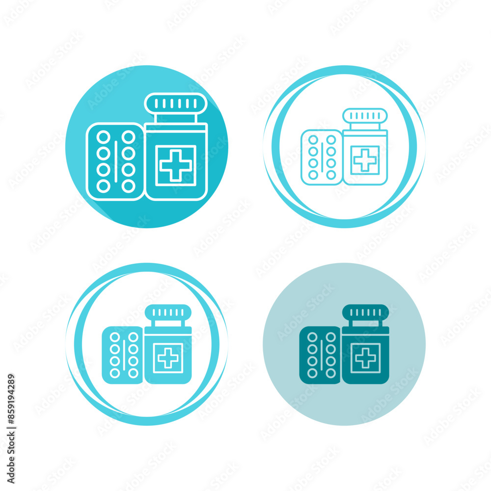Pills Bottle Vector Icon Pills Bottle Vector Icon
