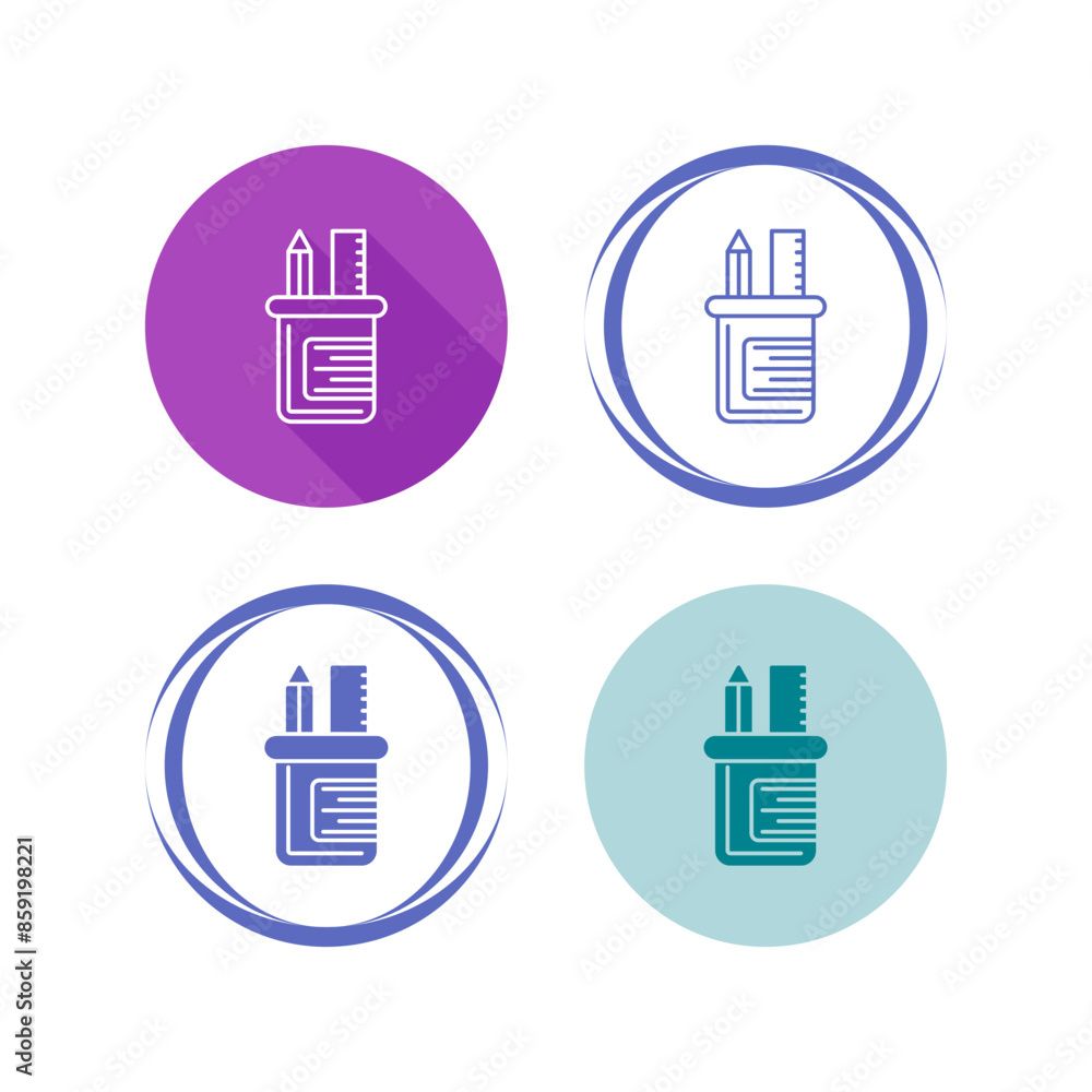 Pencil Stand Vector Icon Pencil Stand Vector Icon