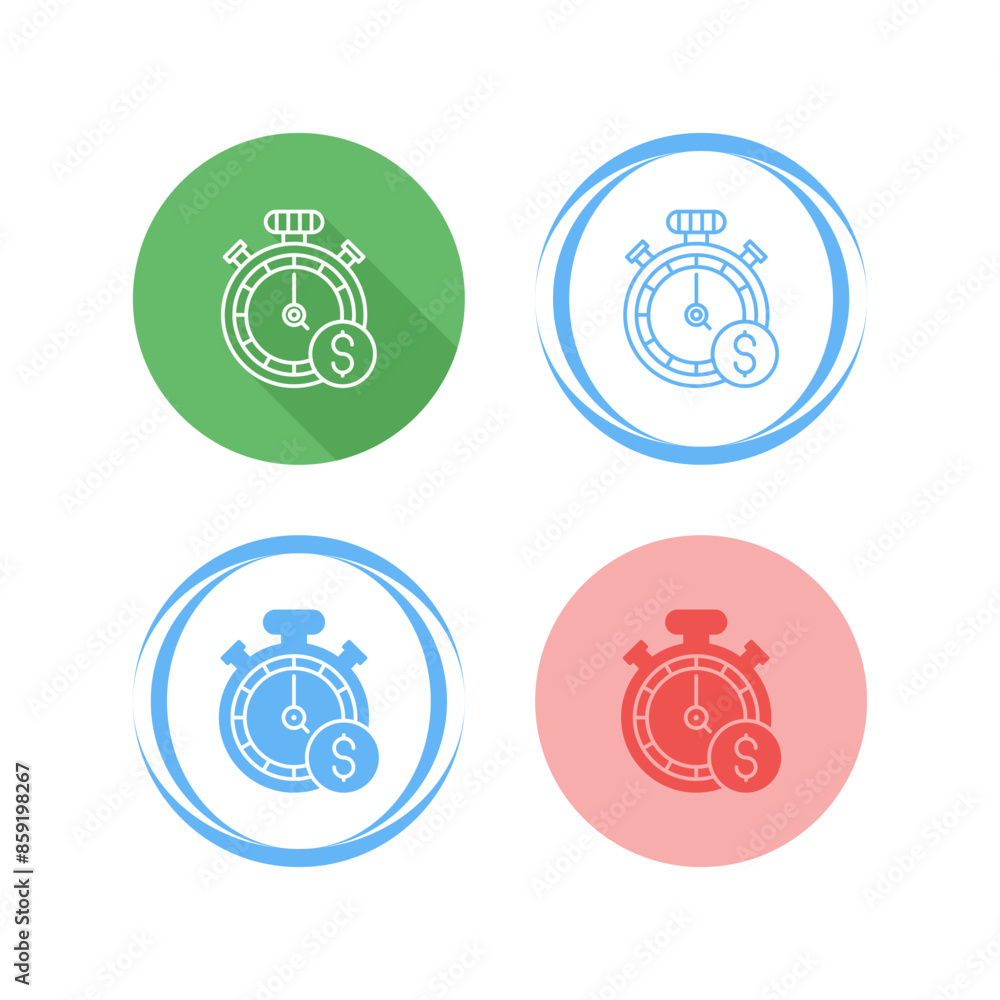 Time Of Money Vector Icon Time Of Money Vector Icon