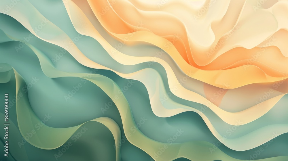 Obraz premium Abstract Wavy Pattern in Warm Colors