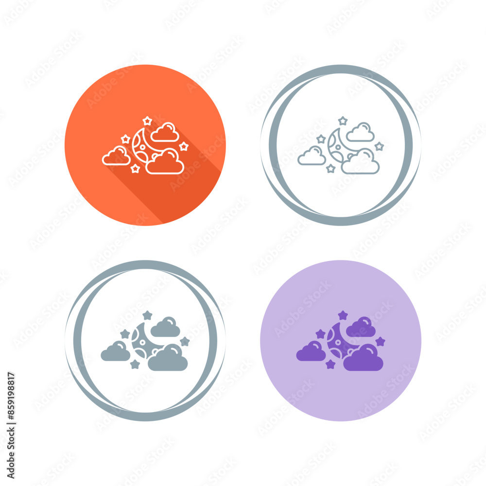 Starry Night Vector Icon Starry Night Vector Icon