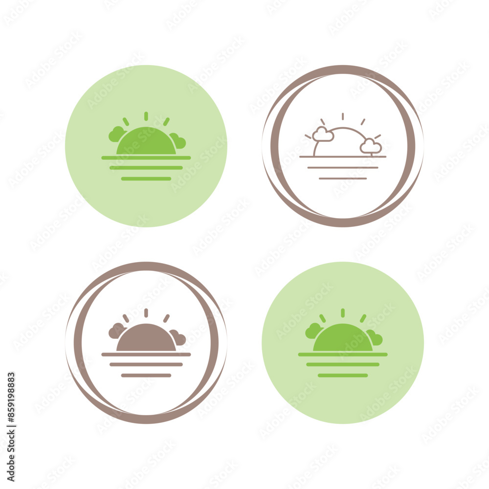 Sunset Vector Icon Sunset Vector Icon