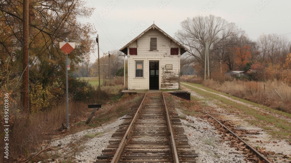 The oldfashioned ticket booth is a reminder of simpler times at this rural stop. The oldfashioned ticket booth is a reminder of simpler times at this rural stop.