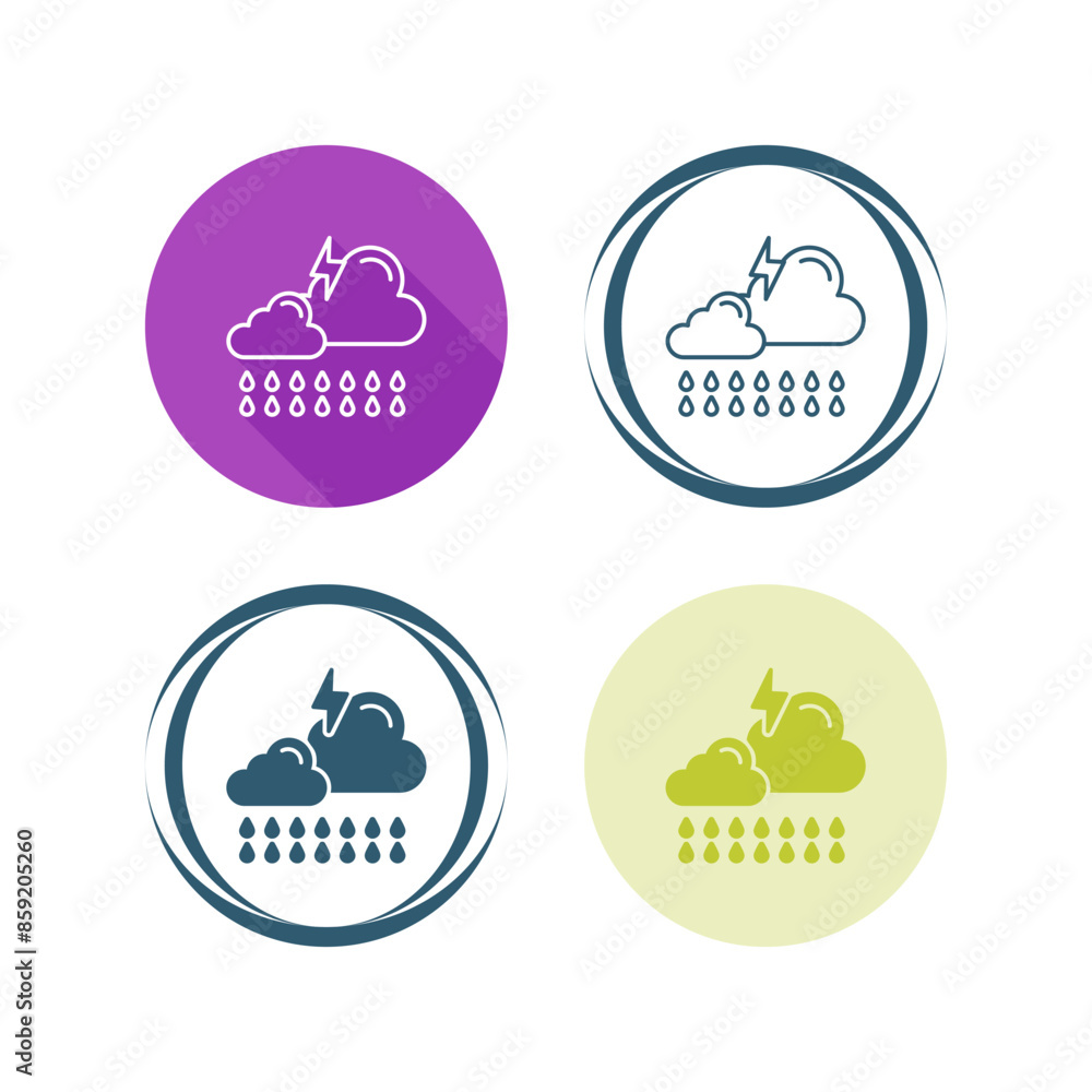 Fototapeta premium Storm Vector Icon