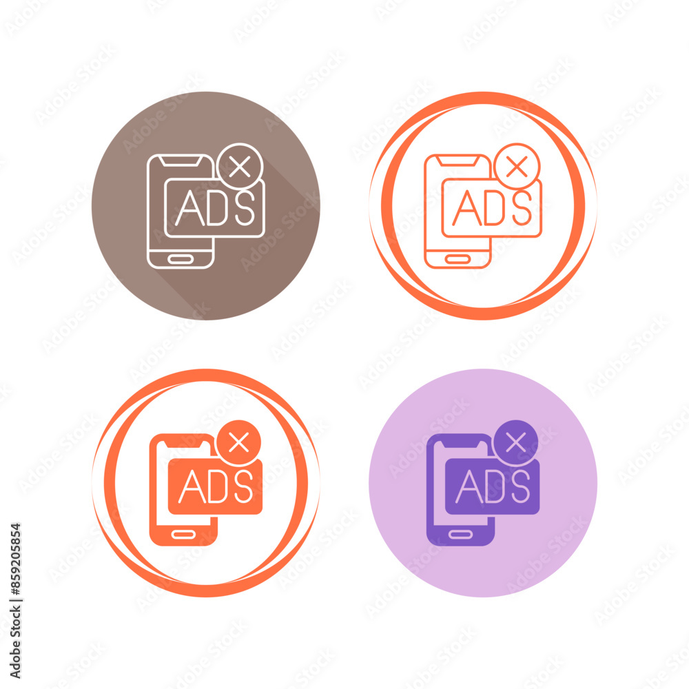 AD Block Vector Icon AD Block Vector Icon