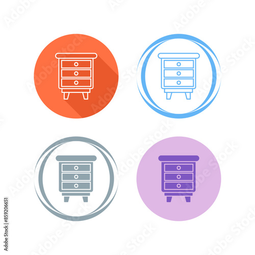Chest Of Drawers Vector Icon