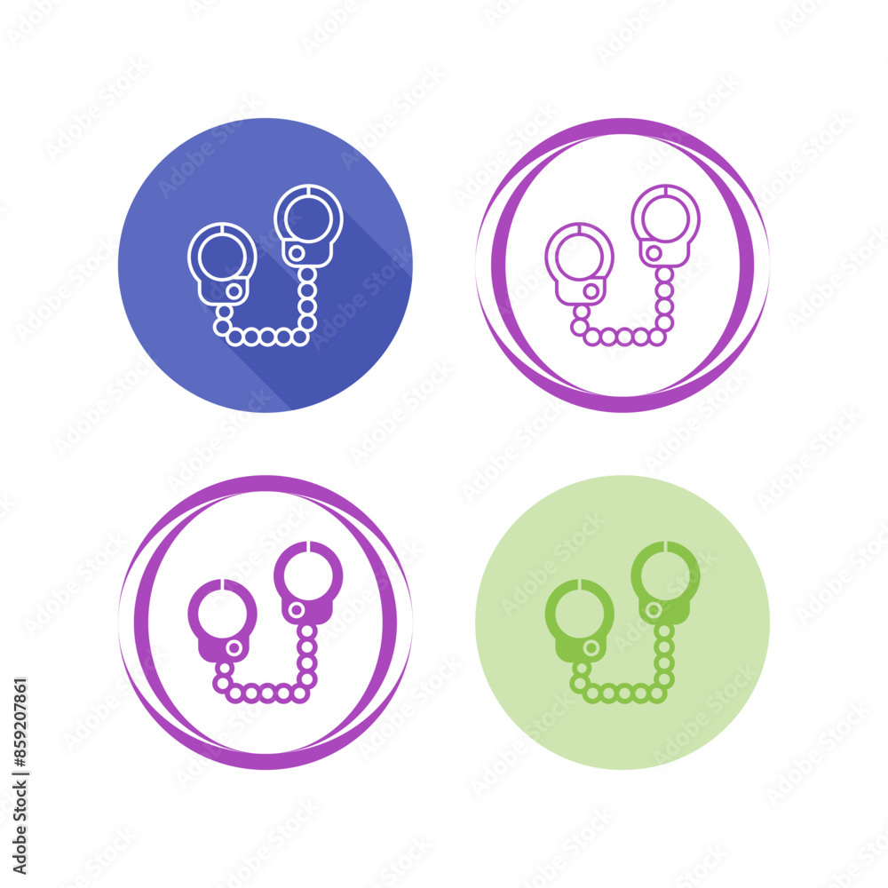 Police Handcuffs Vector Icon Police Handcuffs Vector Icon