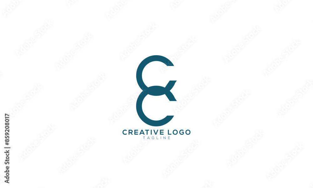 Obraz premium CC E Abstract initial monogram letter alphabet logo design
