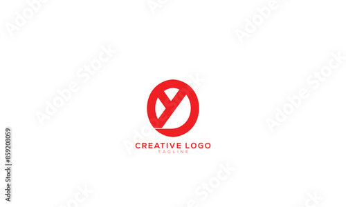 OY YO Abstract initial monogram letter alphabet logo design