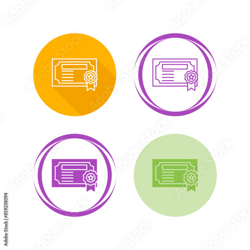 Certificate Vector Icon
