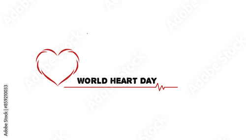 World heart day symbol. World heart day symbol for background.