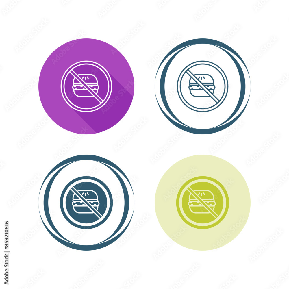 Fototapeta premium No Eating Vector Icon