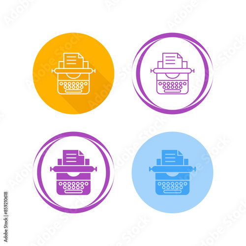 Typewriter Vector Icon