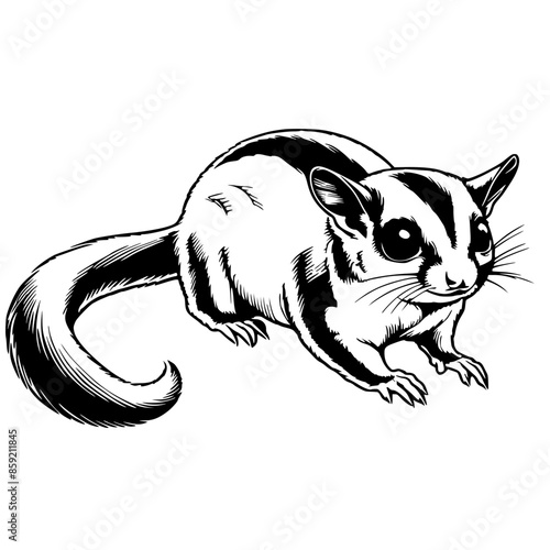 Silhouette of a sugar glider