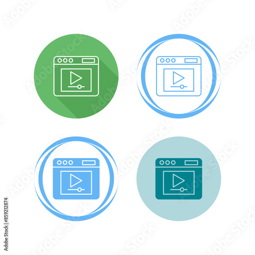 Video Player Vector Icon