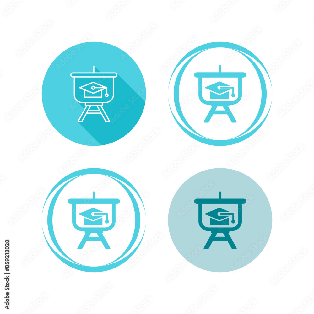 Graduation Presentation Vector Icon Graduation Presentation Vector Icon