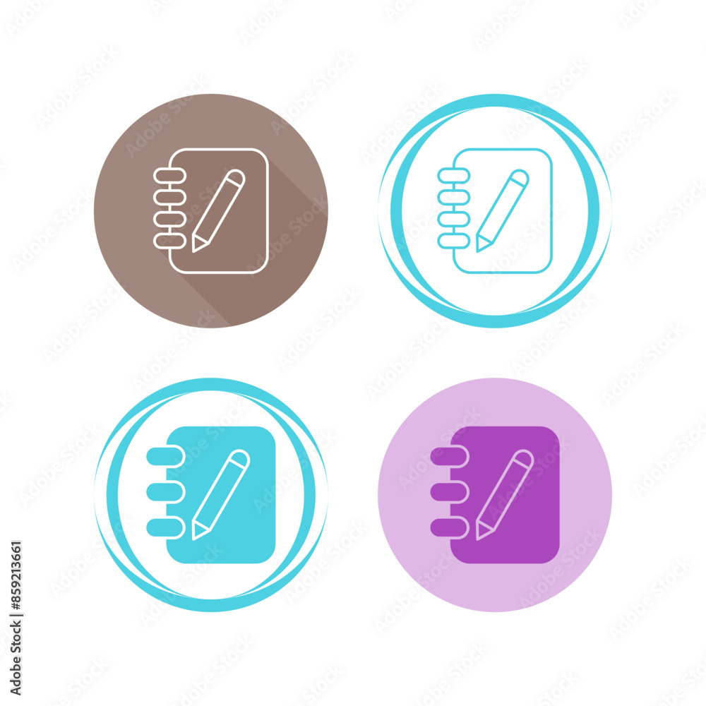 Notebook Vector Icon Notebook Vector Icon