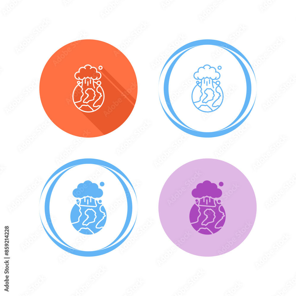 Nuclear Explosion Vector Icon Nuclear Explosion Vector Icon