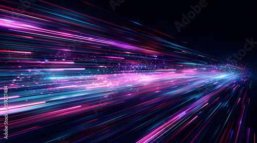 Abstract technology background of high speed global data transfer, ultra fast broadband and connection, digital cyber tech motion