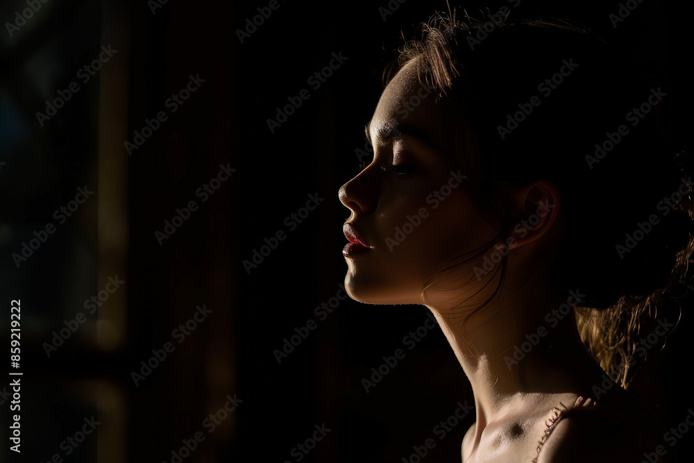 Generative AI picture of beautiful charming ballet dancer ballerina in stage ballroom gown Generative AI picture of beautiful charming ballet dancer ballerina in stage ballroom gown