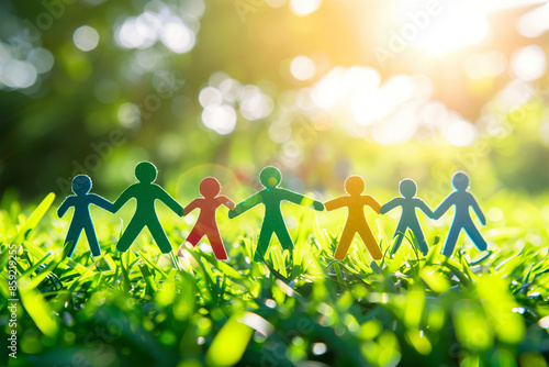 Group of people helping nature