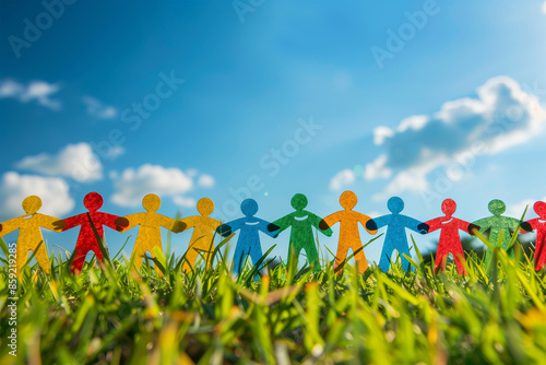 Group of people helping nature