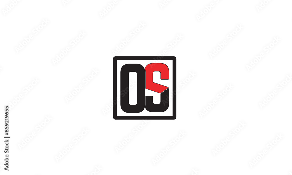 OS, SO, O, S Abstract Letters Logo Monogram OS, SO, O, S Abstract Letters Logo Monogram
